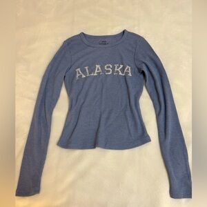 Blue Alaska Long Sleeve Top